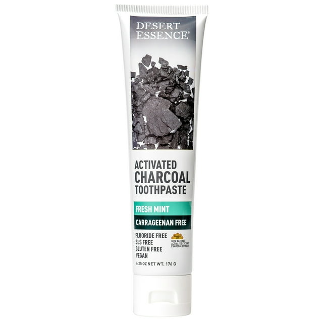 Desert Essence Activated Charcoal Toothpaste Fresh Mint 6.25 oz