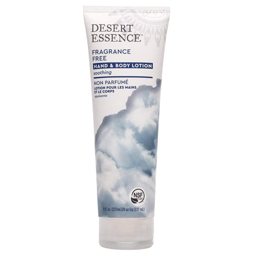 DESERT ESSENCE HAND & BODY LOTION FRAGANCE FREE SOOTHING 8 Oz