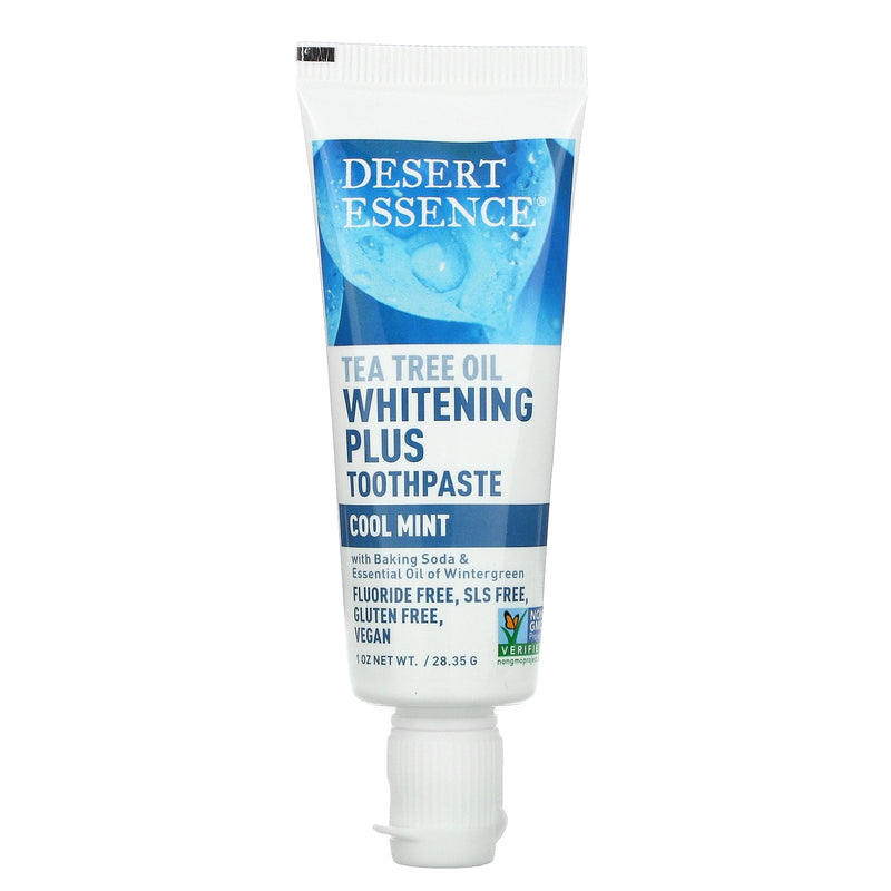 Desert Essence Tea Tree Oil Whitening Plus Toothpaste Cool Mint 1oz