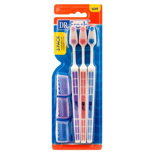 Dr.Fresh Soft Toothbrush With Cap 3ct