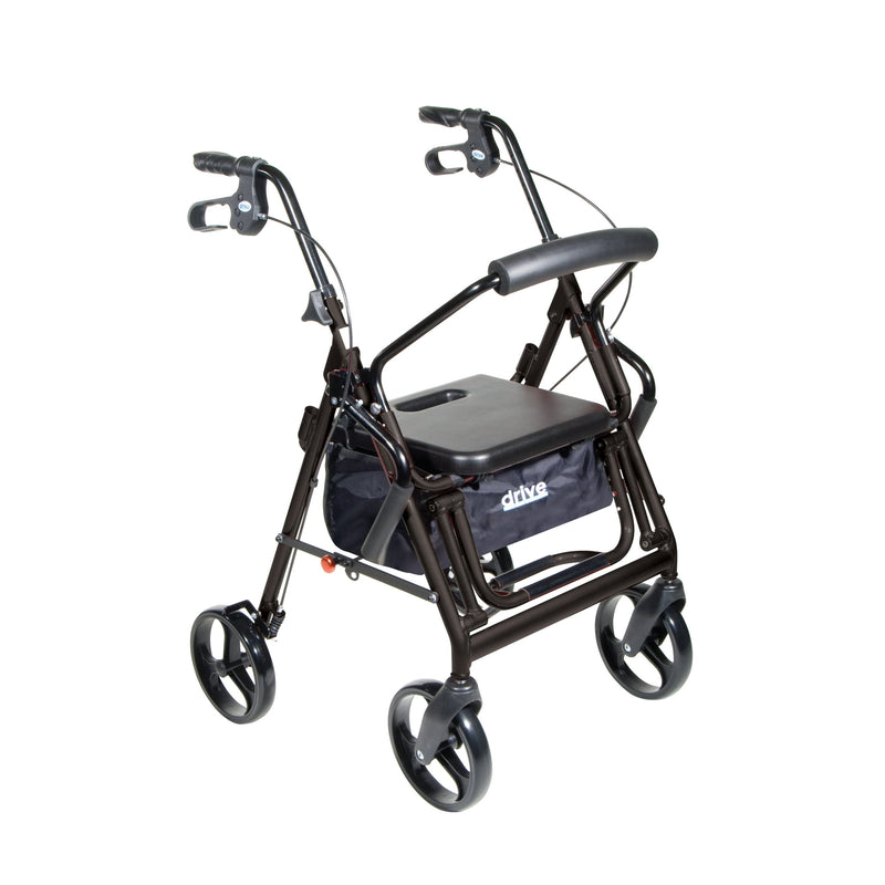 Drive Medical Duet Dual Function Transport Wheelchair Rollator Rolling Walker