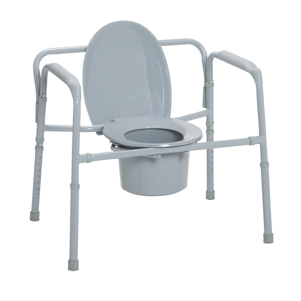 Drive Medical Heavy Duty Bariatric Folding Bedside Commode Seat