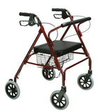 Drive Medical Heavy Duty Bariatric Rollator Rolling Walker with Large Padded Seat