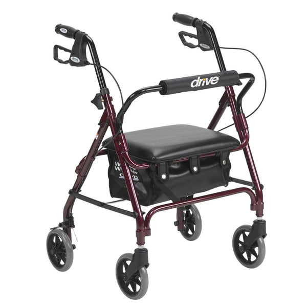 Drive Medical Junior Rollator Rolling Walker with Padded Seat