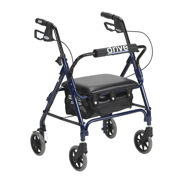 Drive Medical Junior Rollator Rolling Walker with Padded Seat