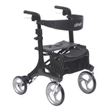 Drive Medical Nitro Elite CF Carbon Fiber Rollator Rolling Walker, Black