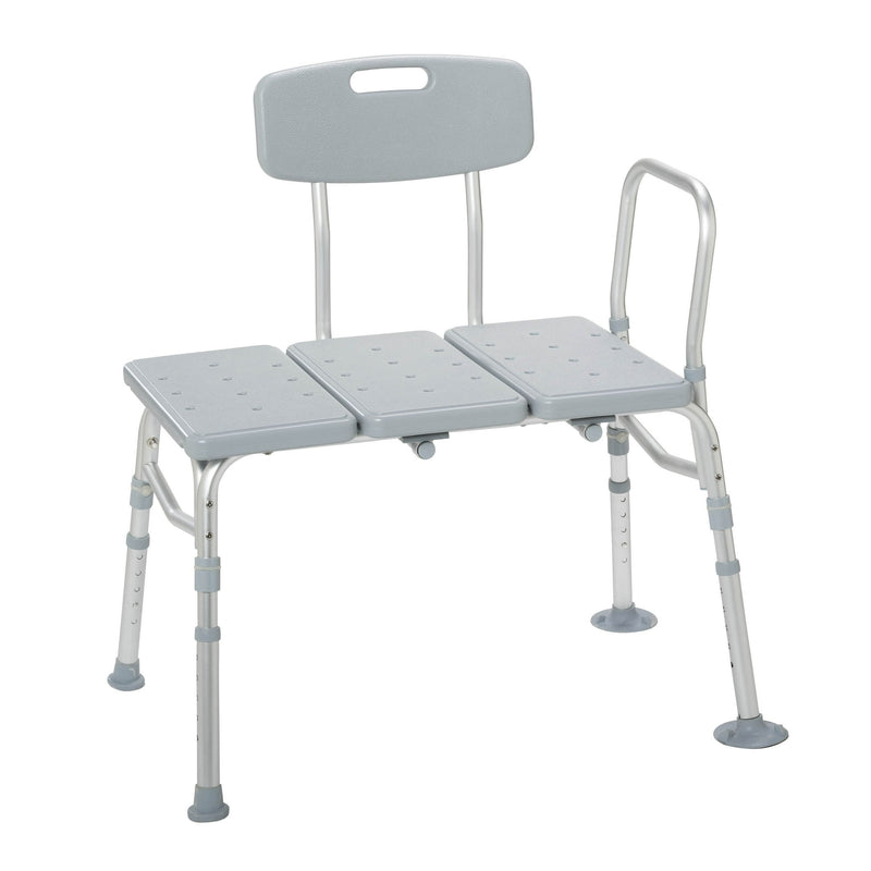 Drive Medical Plastic Transfer Bench with Adjustable Backrest