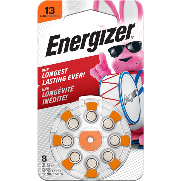 Energizer 13 Hearing Aid Batteries Orange 8ct