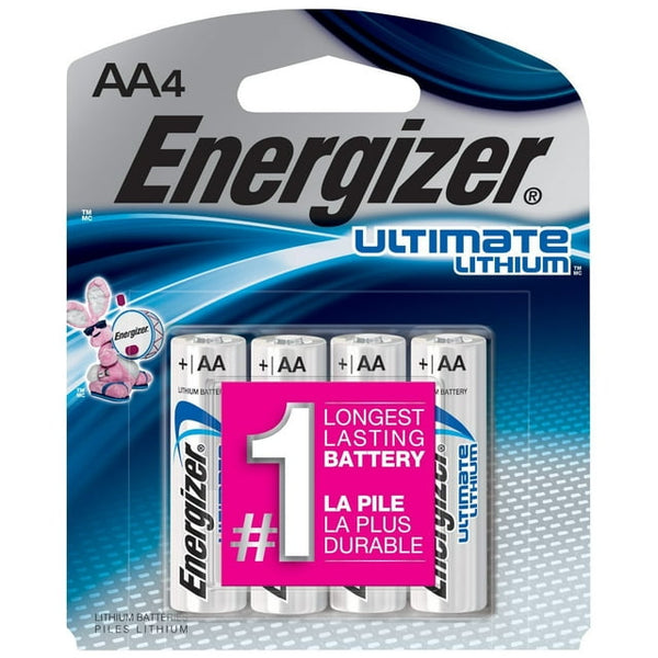 Energizer Ultimate Lithium AA4 Batteries 4ct