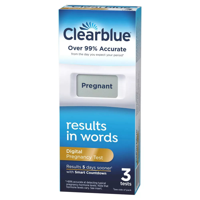 Clearblue Digital Pregnancy Test with Smart Countdown, 3 count