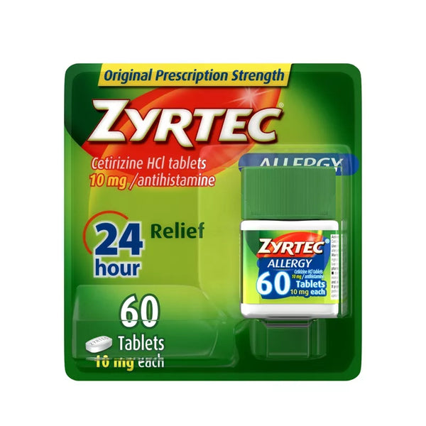 Zyrtec Allergy 10Mg Tablets 60ct