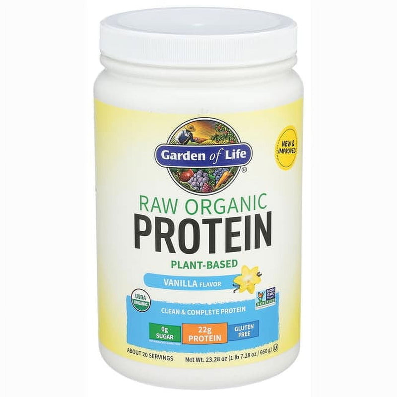 Garden Of Life Raw Organic Protein Powder Vanilla 22g Protein 21.9oz