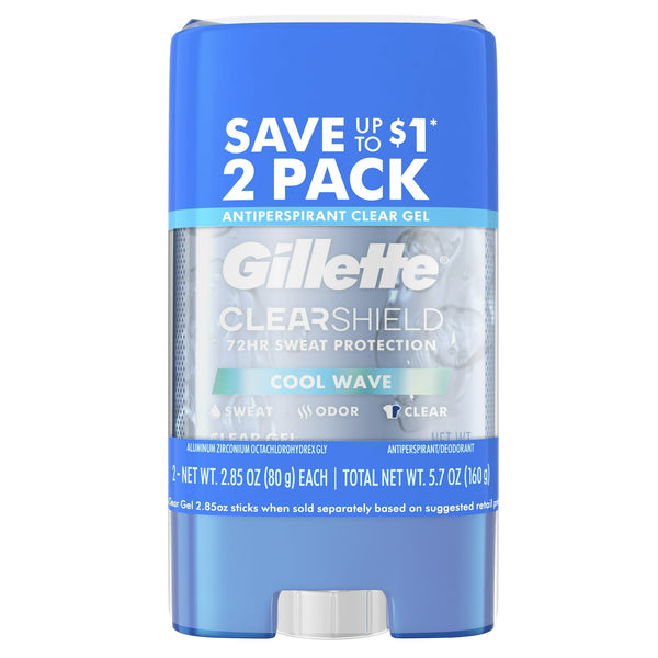 Gillette Endurance Clear Gel Antiperspirant & Deodorant 2.85oz 2 Pack