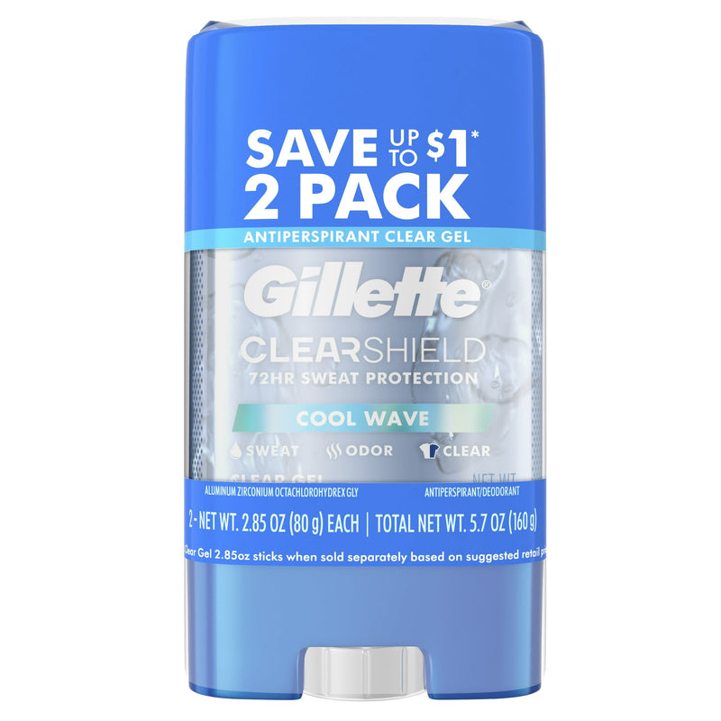 Gillette Endurance Clear Gel Antiperspirant & Deodorant 2.85oz 2 Pack