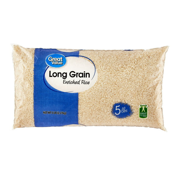 Great Value Long Grain Rice 5 Lbs