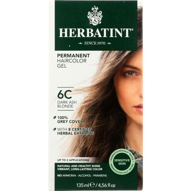 Herbatint Color de cabello permanente Ceniza oscura Rubia 6C 4.5oz