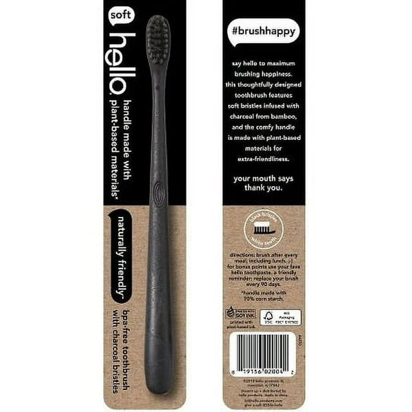 Hello Toothbrush Bpa Free Charcoal Brist