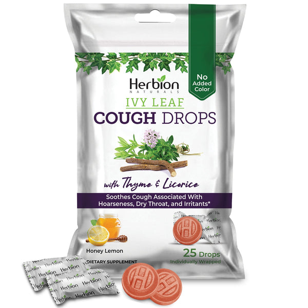 Herbion Naturals Ivy Leaf Cough Drops with Thyme & Licorice Drops 25ct