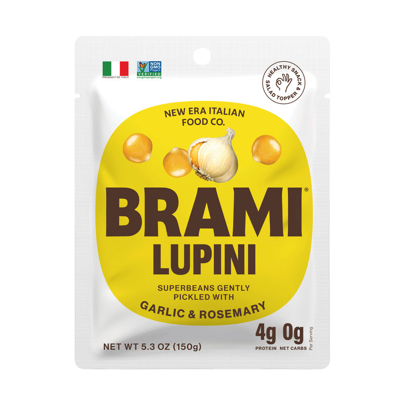 Brami Lupini Snack Bean ajo y romero, 5.3 oz