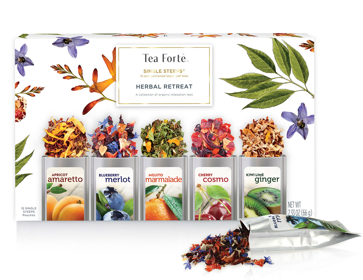 Tea Forte Single Steeps Herbal Retreat 15 Pouches – Locatel Health ...