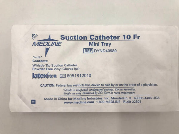 Medline Suction Catheter 10Fr Mini Tray 40980