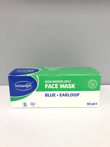 Gesalife Face Mask Blue Earloop 50ct