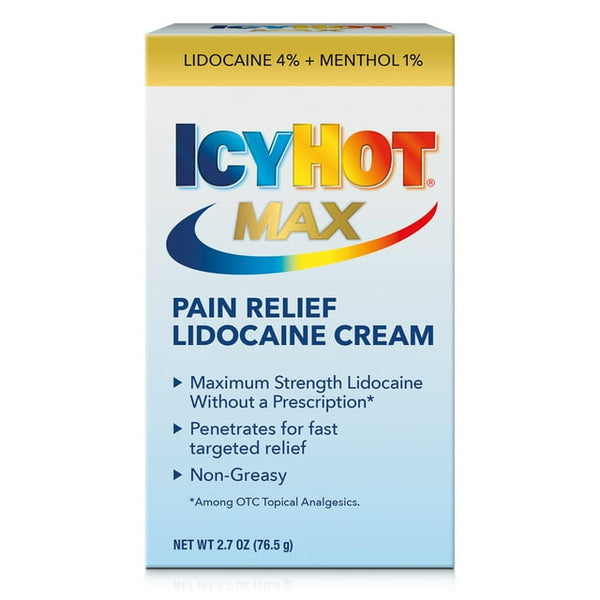 Icy Hot Max Pain Relief With Lidocaine Cream 2.7oz