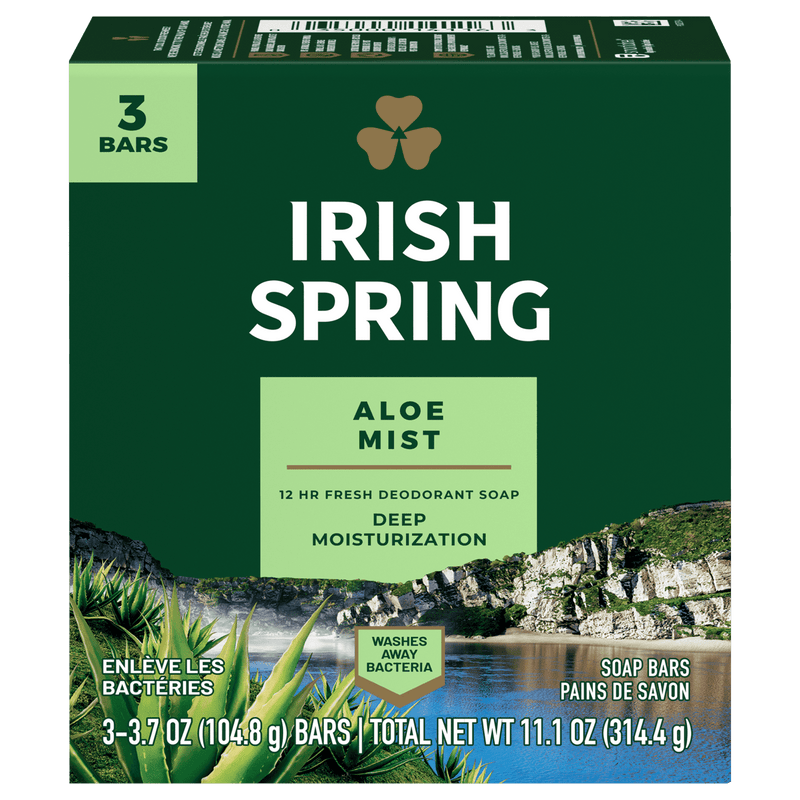 Irish Spring Soap Bar Aloe Mist 3ct