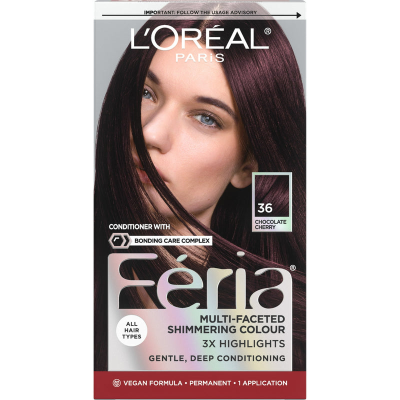 L'Oreal Paris Feria Shimmering Permanent Hair Color 36 Chocolate Cherry