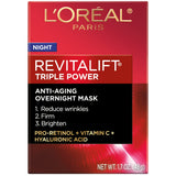 Loreal Revitalift Triple Power Anti Aging Overnight Mask 1.7oz