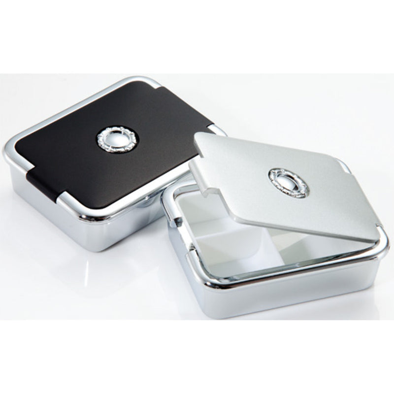 Brandon Co. Pill Box Silver & Black M-617