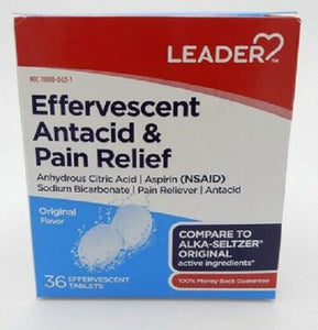 Leader Antacid & Pain Reliever Tablets 36ct
