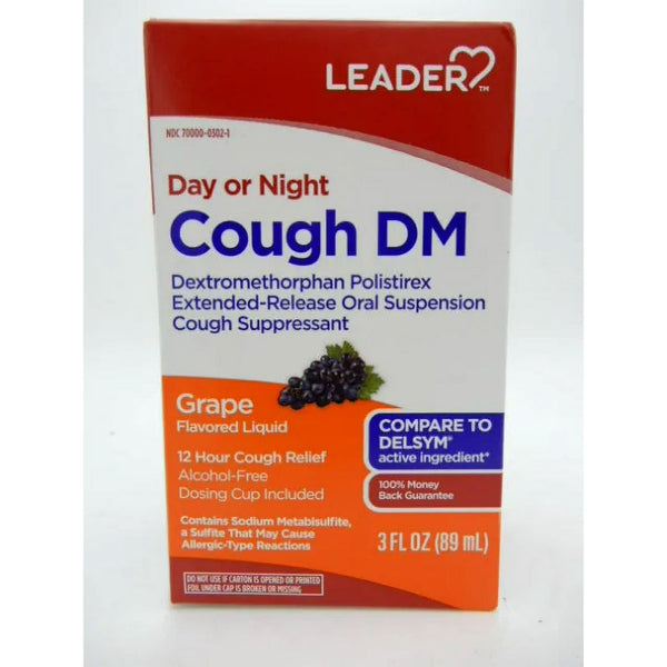 Leader Cough Dm 12 Hours Relief Grape 3oz