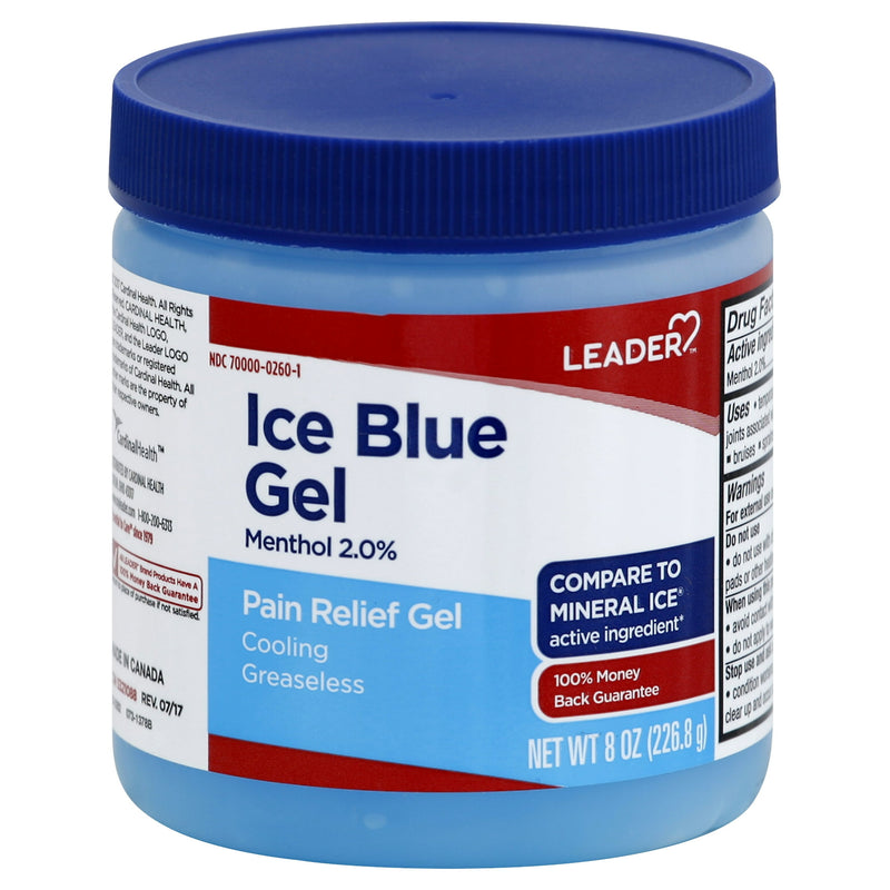 Leader Ice Blue Gel Menthol 8oz