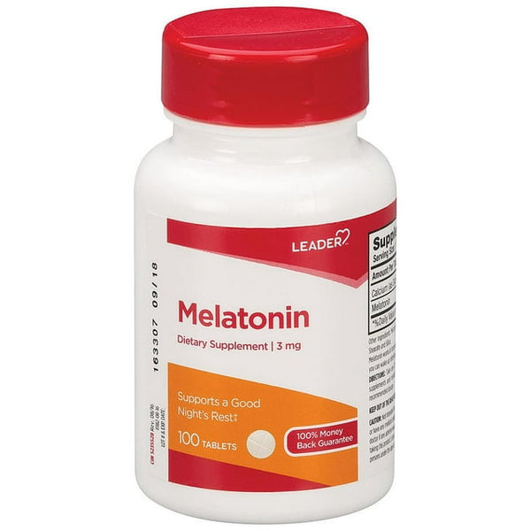 Leader Melatonin Orange Tablets 100ct