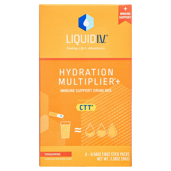 Liquid I.V. Hydration Multiplier Immune Support Drink Tangerine Sticks 6ct