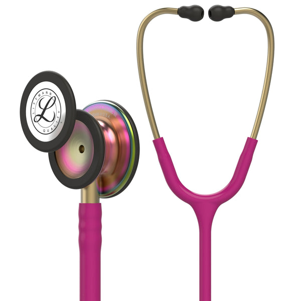 Littmann Classic III Monitoring Stethoscope Rainbow Raspberry Tube