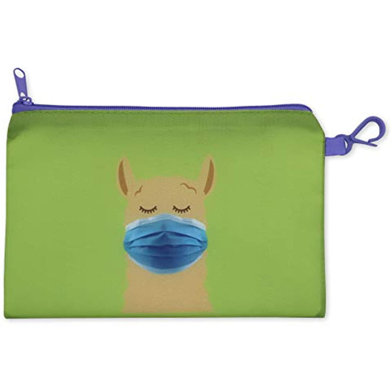 Icu Health Llama Mask Storage Pouch and 10 Disposable Masks