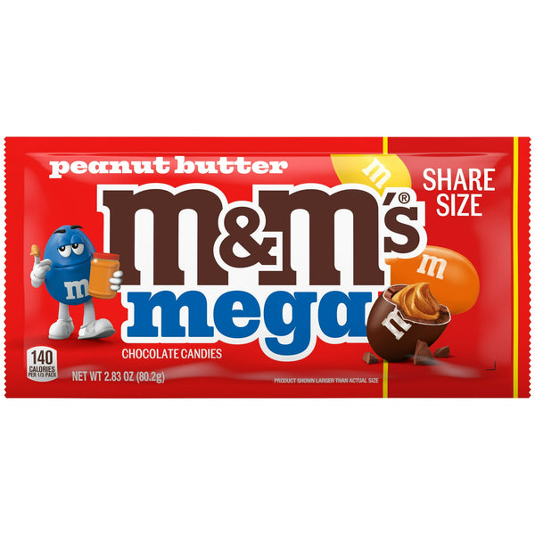 Mega chocolate con caramelos de chocolate de M&M Peanut 2.83oz