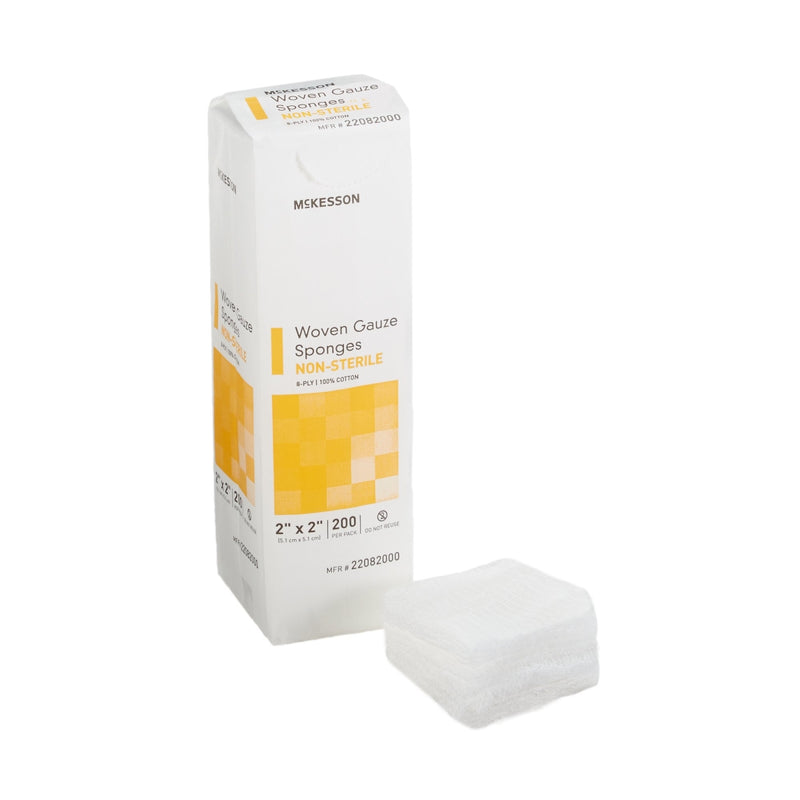 McKesson Woven Gauze Sponges 2" x 2" 8-ply 200ct 22082000