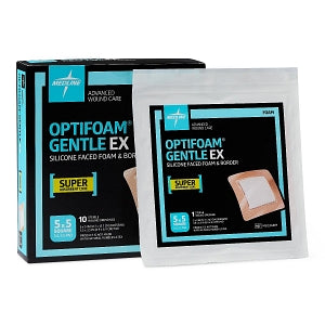 Medline Optifoam Gentle EX Dressing 5" x 5" MSCEX55EPZ