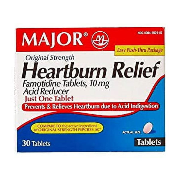 Major Heartburn Relief Tablets 30ct