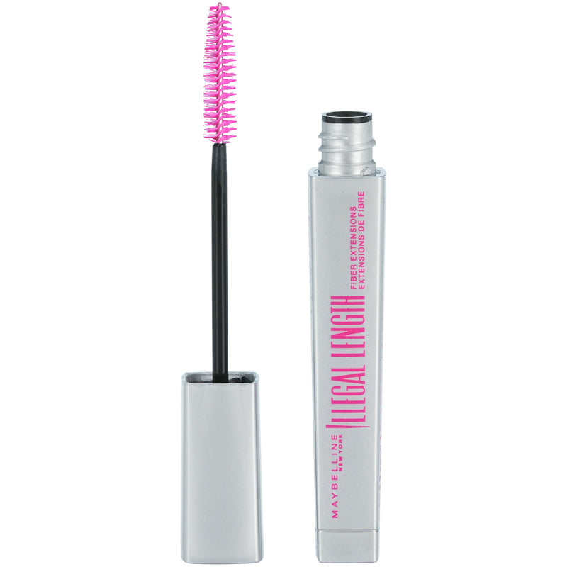 Maybelline Illegal Length Fiber Extensions Washable Mascara Blackest Black