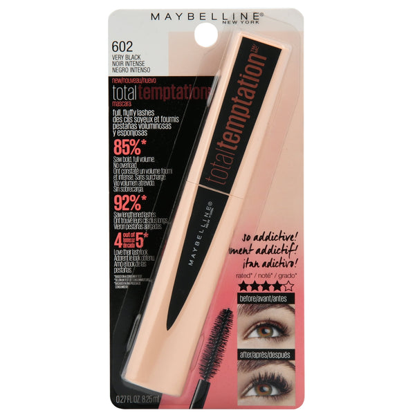 Maybelline Total Temptation Washable Mascara Very Black 0.3oz