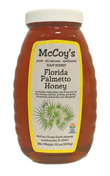 Miel cruda - puro todo natural sin filtro y sin pasteurizado - miel de miel de McCoy Florida Palmetto Honey