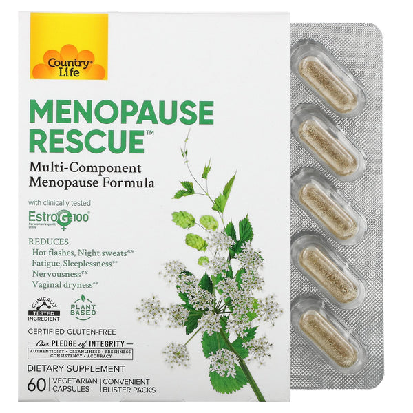 Country Life Menopause Rescue Vegetable Capsules 60ct