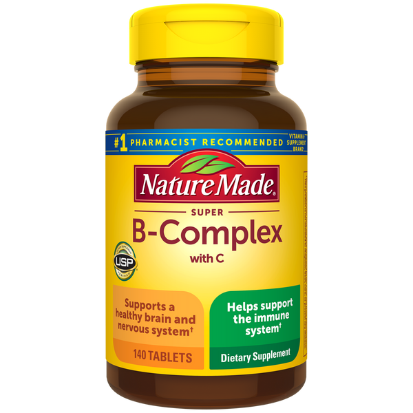 Naturaleza Hecha de complejo B con tabletas de vitamina C 140ct