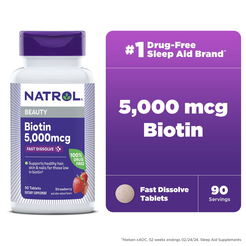 Natrol Biotin Beauty 5000MCG tabletas 90ct