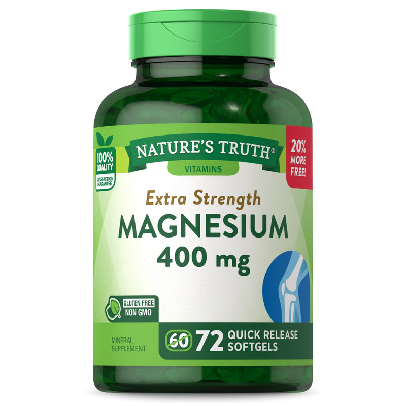 Nature's Truth Magnesium 400mg Softgels 72CT