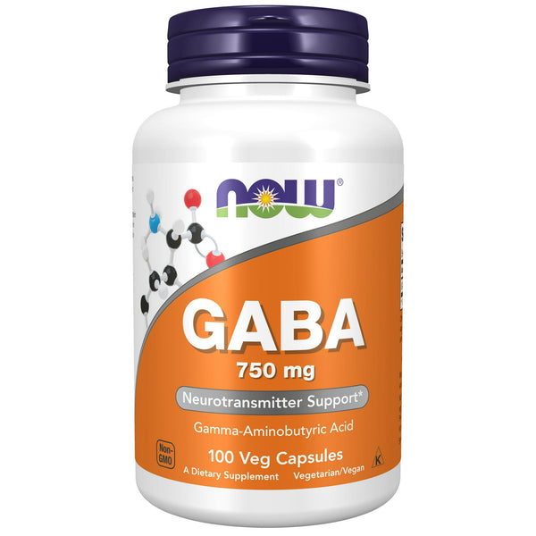 Now GABA 750mg Vegetable Capsules 100ct